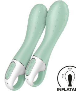SATISFYER – AIR PUMP VIBRADOR 3 INFLABLE PUNTO G MENTA - intimamenities.com
