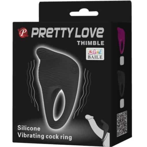 PRETTY LOVE – THIMBLE ANILLO VIBRADOR NEGRO - intimamenities.com