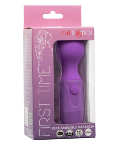 CALEXOTICS – FIRST TIME MASAJEADOR RECARGABLE 10 VIBRACIONES VIOLETA - intimamenities.com