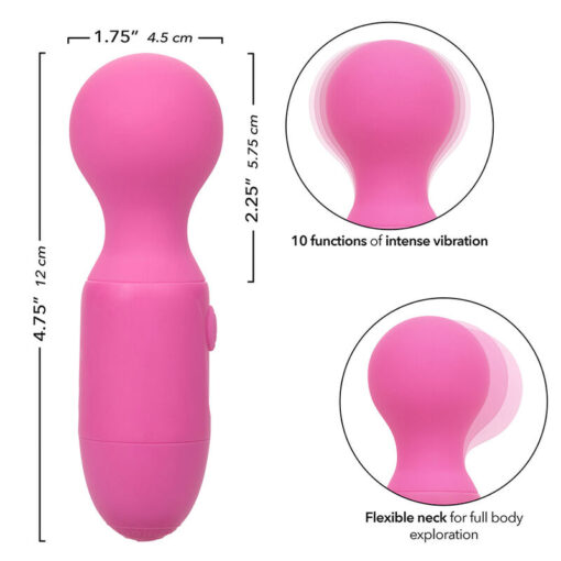 CALEXOTICS – FIRST TIME MASAJEADOR RECARGABLE 10 VIBRACIONES ROSA - intimamenities.com