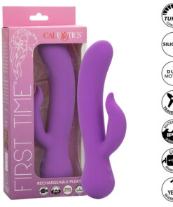 CALEXOTICS – FIRST TIME VIBRADOR COMPLACIENTE RECARGABLE MORADO - intimamenities.com