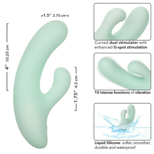 CALEXOTICS – PACIFICA FIJI VIBRADOR Y ESTIMULADOR PUNTO G 10 VIBRACIONES AQUA - intimamenities.com