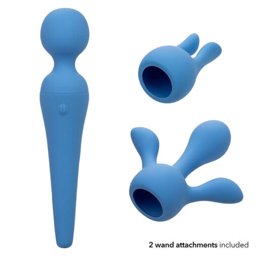 CALEXOTICS – COUTURE KIT VIBRADOR WAND 10 VIBRACIONES AZUL - intimamenities.com