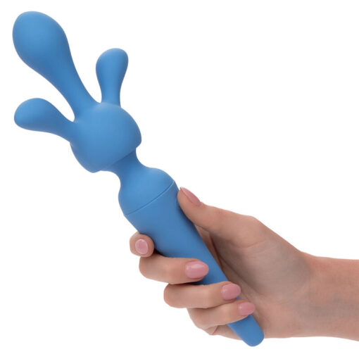 CALEXOTICS – COUTURE KIT VIBRADOR WAND 10 VIBRACIONES AZUL - intimamenities.com