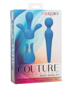CALEXOTICS – COUTURE KIT VIBRADOR WAND 10 VIBRACIONES AZUL - intimamenities.com