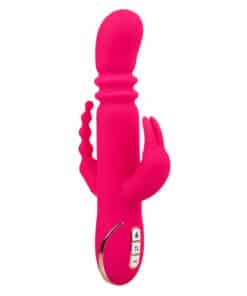 CALEXOTICS – JACK FANTASY TRIPLE VIBRADOR CALENTABLE RABBIT ROSA - intimamenities.com