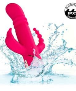 CALEXOTICS – JACK FANTASY TRIPLE VIBRADOR CALENTABLE RABBIT ROSA - intimamenities.com
