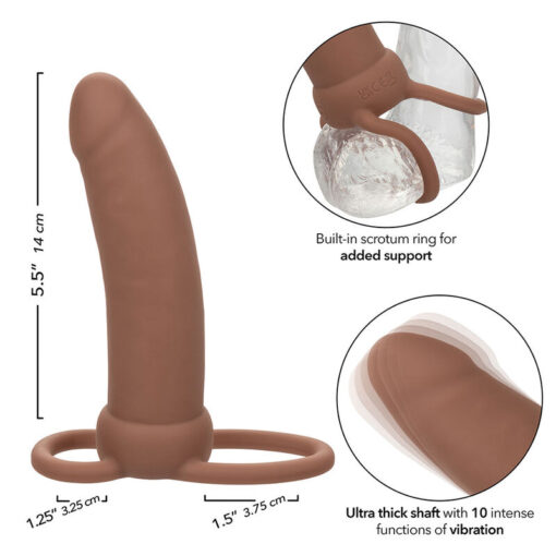 CALEXOTICS - MAXX DOBLE PENETRADOR GRUESO 10 VIBRACIONES MULATO - Imagen 8