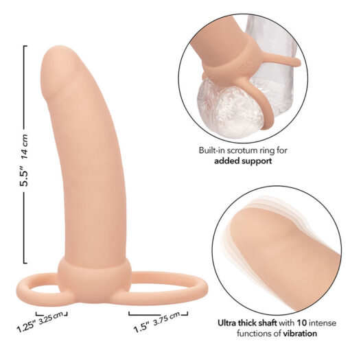 CALEXOTICS - MAXX DOBLE PENETRADOR GRUESO 10 VIBRACIONES NATURAL - Imagen 4