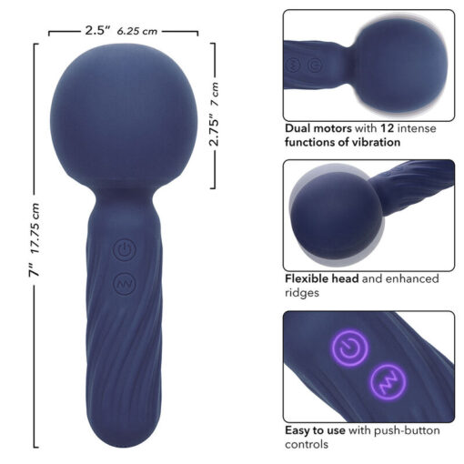 CALEXOTICS – CHARISMA SEDUCTION MASAJEADOR 12 FUNCIONES 17,75 CM X 6,25 CM MORADO - intimamenities.com
