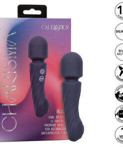 CALEXOTICS – CHARISMA ALLURE MASAJEADOR DOBLE MOTOR 12 FUNCIONES 17,25 CM X 4,5 CM MORADO - intimamenities.com