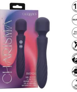 CALEXOTICS – CHARISMA MYSTIQUE MASAJEADOR DOBLE MOTOR 12 FUNCIONES 21,5 CM X 4,5 CM MORADO - intimamenities.com