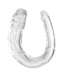 KING COCK - DOUBLE TROUBLE DILDO DOBLE 33 CM TRANSPARENTE