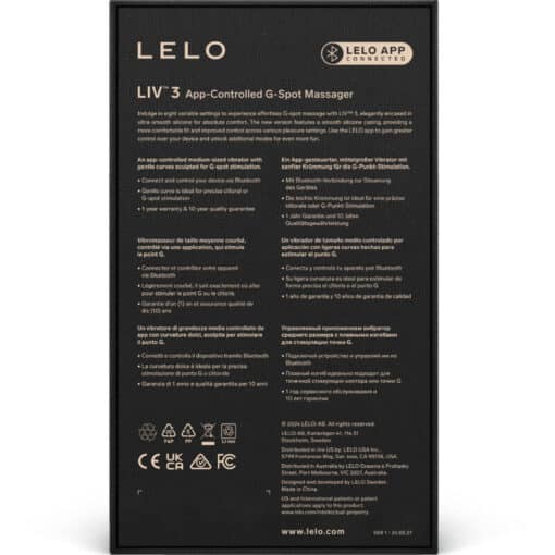 LELO –  LIV™ 3 ESTIMULADOR PUNTO G AZUL - intimamenities.com
