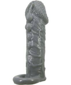 PRETTY LOVE - FUNDA REALÍSTICA ALARGADORA Y RETARDANTE PARA PENE GRIS
