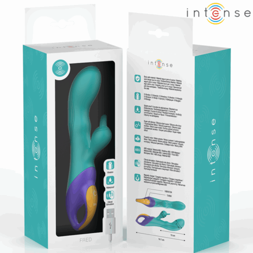 INTENSE – FRED VIBRADOR RABBIT AZUL - intimamenities.com