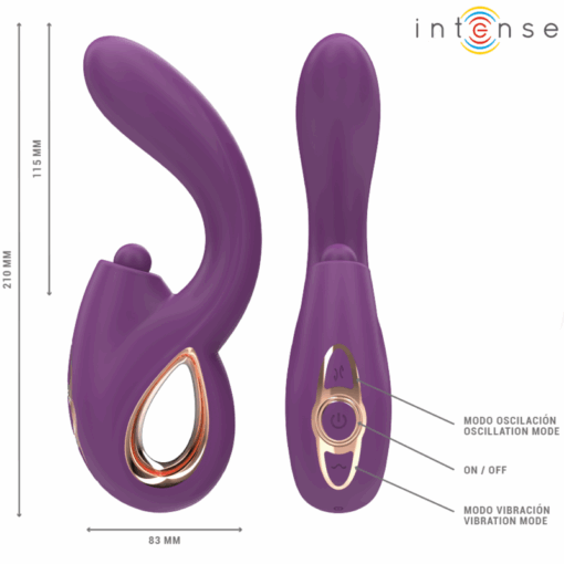 INTENSE – LALI VIBRADOR PUNTO G MULTIFUNCIÓN ESTIMULACIÓN & EMPUJE & VIBRACIÓN MORADO - intimamenities.com