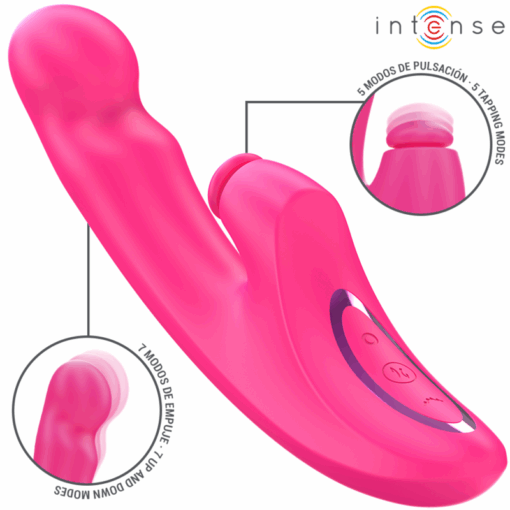 INTENSE – EMI VIBRADOR 13,5 CM MULTIFUNCIÓN 3 EN 1 10 VIBRACIONES ROSA - intimamenities.com