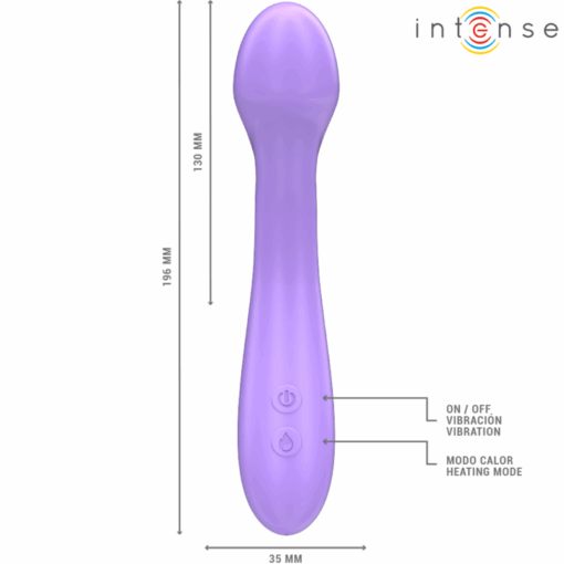 INTENSE – BECKY VIBRADOR 19 CM CALENTABLE 7 VIBRACIONES MORADO - intimamenities.com