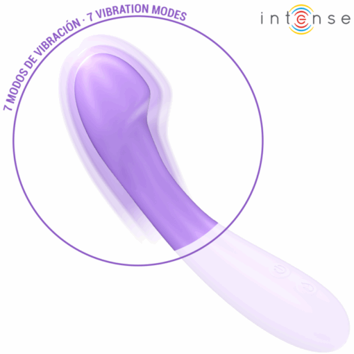 INTENSE – BECKY VIBRADOR 19 CM CALENTABLE 7 VIBRACIONES MORADO - intimamenities.com