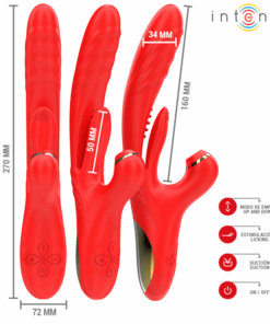 INTENSE – KAROL VIBRADOR MULTIFUNCIÓN EMPUJE & ESTIMULACIÓN & ONDAS ESTIMULADORAS ROJO - intimamenities.com