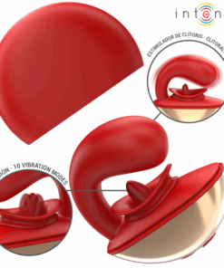 INTENSE – MARIAH VIBRADOR & ESTIMULADOR EN FORMA DE U 10 VIBRACIONES ROJO - intimamenities.com