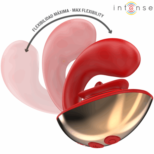 INTENSE – MARIAH VIBRADOR & ESTIMULADOR EN FORMA DE U 10 VIBRACIONES ROJO - intimamenities.com