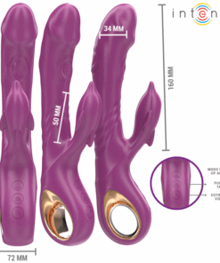 INTENSE – HALLE VIBRADOR MULTIFUNCIÓN CON LENGUA ESTIMULADORA EN FORMA DE DELFÍN MORADO - intimamenities.com