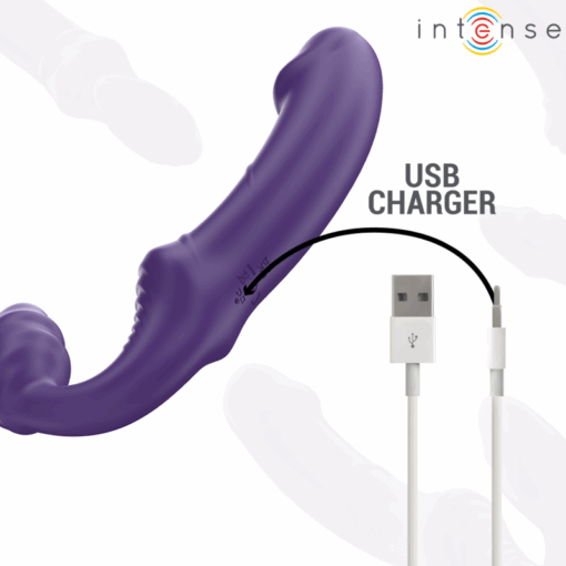 INTENSE – JILL VIBRADOR DOBLE 20 CM VIOLETA CONTROL REMOTO - intimamenities.com
