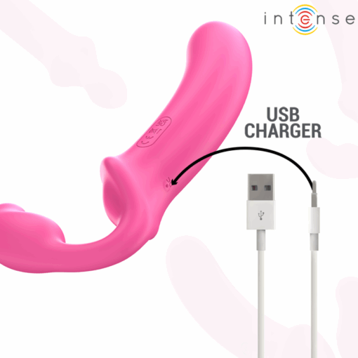 INTENSE – AMY VIBRADOR DOBLE 20 CM ROSA CONTROL REMOTO - intimamenities.com