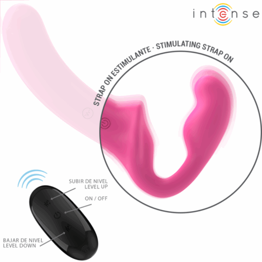 INTENSE – AMY VIBRADOR DOBLE 20 CM ROSA CONTROL REMOTO - intimamenities.com