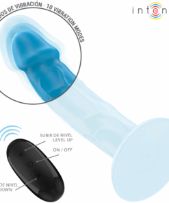 INTENSE – PHOEBE VIBRADOR REALÍSTICO 10 VIBRACIONES AZUL CONTROL REMOTO - intimamenities.com