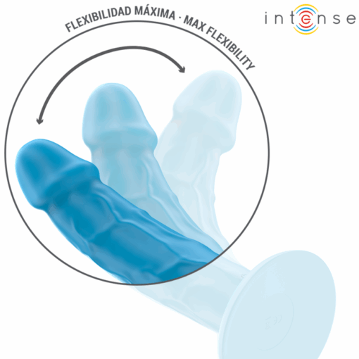INTENSE – PHOEBE VIBRADOR REALÍSTICO 10 VIBRACIONES AZUL CONTROL REMOTO - intimamenities.com