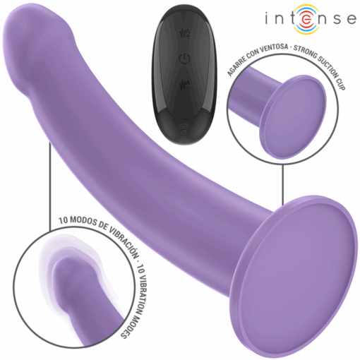INTENSE – EDDIE VIBRADOR 17,5 CM 10 VIBRACIONES MORADO CONTROL REMOTO - intimamenities.com