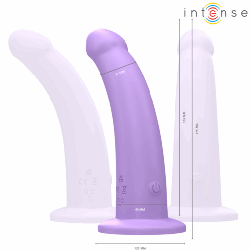 INTENSE – EDDIE VIBRADOR 17,5 CM 10 VIBRACIONES MORADO CONTROL REMOTO - intimamenities.com
