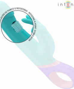 INTENSE – MÓNICA VIBRADOR RABBIT CON ESTIMULADOR ROTATORIO DEL PUNTO G AZUL - intimamenities.com