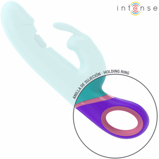INTENSE – MÓNICA VIBRADOR RABBIT CON ESTIMULADOR ROTATORIO DEL PUNTO G AZUL - intimamenities.com