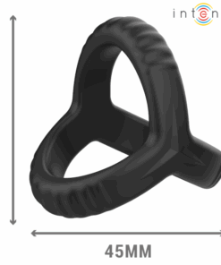 INTENSE - CARSON ANILLO DOBLE PARA PENE SILICONA NEGRO MODELO 4