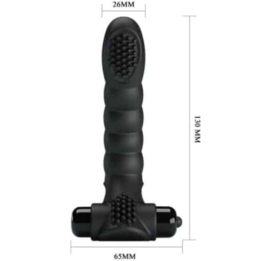 PRETTY LOVE - ALEXANDER VIBRADOR DE DEDO 10 VIBRACIONES NEGRO - Imagen 4