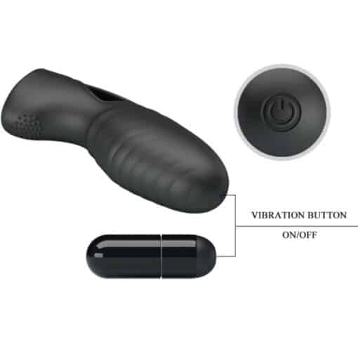 PRETTY LOVE - ALAN VIBRADOR DE DEDO SILICONA NEGRO - Imagen 6