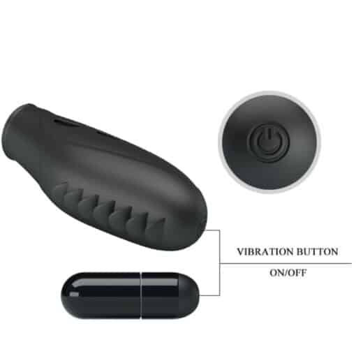 PRETTY LOVE - GILO VIBRADOR DE DEDO SILICONA NEGRO - Imagen 5