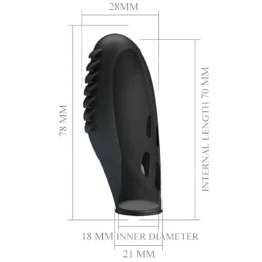 PRETTY LOVE - GILO VIBRADOR DE DEDO SILICONA NEGRO - Imagen 6