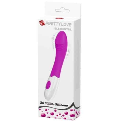 PRETTY LOVE – ELEMENTAL VIBRADOR 30 MODOS DE VIBRACIÓN MORADO - intimamenities.com
