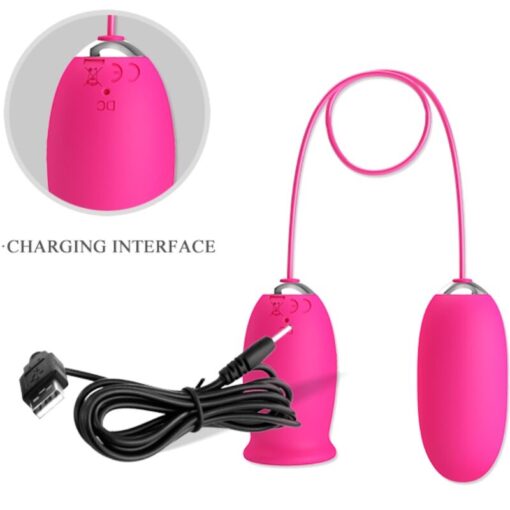 PRETTY LOVE – DAISY HUEVO VIBRADOR + LENGUA ESTIMULADORA DE CLÍTORIS ROSA - intimamenities.com