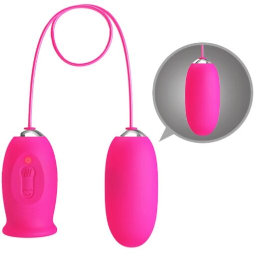PRETTY LOVE – DAISY HUEVO VIBRADOR + LENGUA ESTIMULADORA DE CLÍTORIS ROSA - intimamenities.com