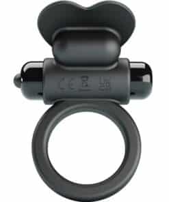 PRETTY LOVE – DEBONAIRE ANILLO VIBRADOR CONEJO 10 VIBRACIONES NEGRO - intimamenities.com