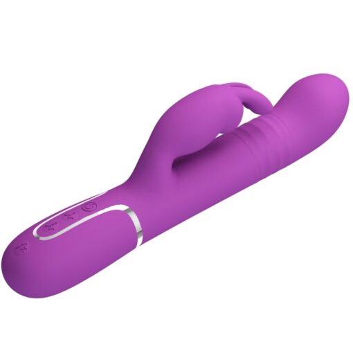 PRETTY LOVE – COALE VIBRADOR RABBIT MULTIFUNCIÓN 4 EN 1 MORADO - intimamenities.com
