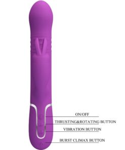 PRETTY LOVE – COALE VIBRADOR RABBIT MULTIFUNCIÓN 4 EN 1 MORADO - intimamenities.com