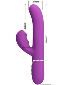 PRETTY LOVE – PERLITA VIBRADOR RABBIT MULTIFUNCIÓN 3 EN 1 MORADO - intimamenities.com