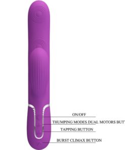 PRETTY LOVE – PERLITA VIBRADOR RABBIT MULTIFUNCIÓN 3 EN 1 MORADO - intimamenities.com